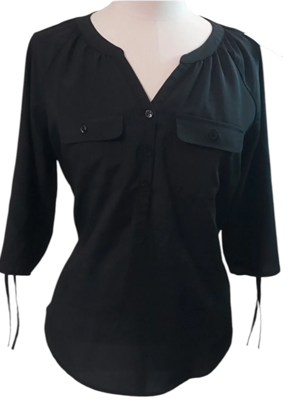 NEW york & Company Women's black  blouse size S in excellent condition